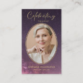 Night Sky Funeral Memorial Prayer Photo Cards Visitenkarte (Vorderseite)
