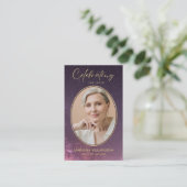 Night Sky Funeral Memorial Prayer Photo Cards Visitenkarte (Stehend Vorderseite)