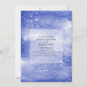 Night Sky Galaxy Blue Cosmic Wedding Einladung (Vorderseite)
