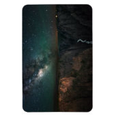 Night Sky Galaxy Landscape Foto Magnet (Vertikal)