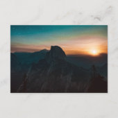 Night Sky Galaxy Mountain Sunrise Empfang Card Begleitkarte (Rückseite)