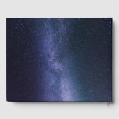 Night Sky Galaxy Stars Space Moderne Hochzeit Gästebuch (Rückseite)