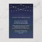 Night Sky Garlands of Stars Wedding Guest Info Begleitkarte (Vorderseite)