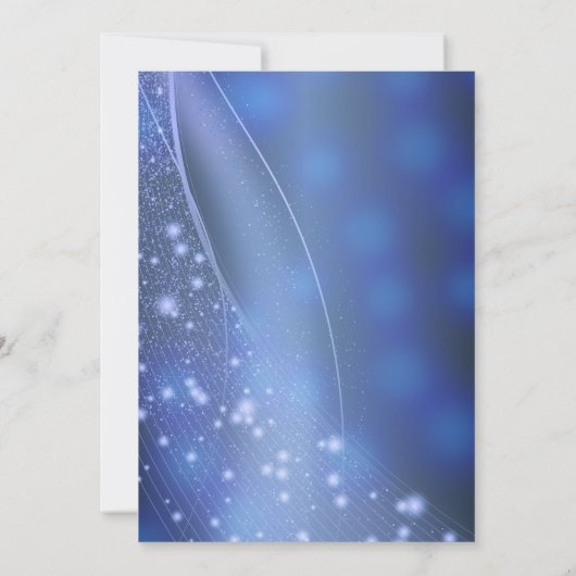 Night Sky Glitzern Blue & White Balloons Geburtsta Einladung (Rückseite)