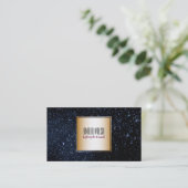Night Sky / Gold Frame Visitenkarte (Stehend Vorderseite)