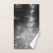 Night Sky Gray Monochrome Handtuch Badhandtuch Set (Handtuch)