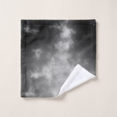 Night Sky Gray Monochrome Handtuch Badhandtuch Set (Waschlappen)