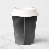Night Sky Gray Monochrome Paper Cup Pappbecher (Rechts)