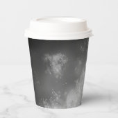 Night Sky Gray Monochrome Paper Cup Pappbecher (Vorderseite)
