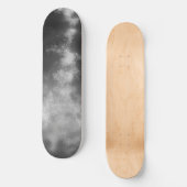 Night Sky Gray Monochrome Skateboard (Vorderseite)