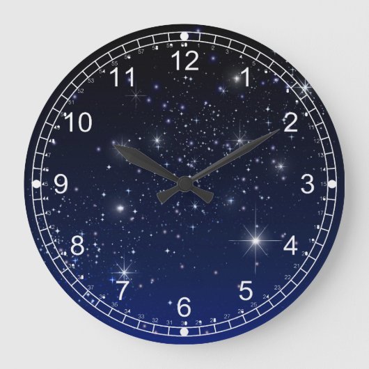 NIGHT SKY GROßE WANDUHR (Vorderseite)