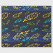 Night Sky Herbst Leaves Set 1 Geschenkpapier (Flach)