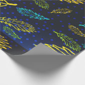 Night Sky Herbst Leaves Set 1 Geschenkpapier (Ecke)