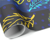 Night Sky Herbst Leaves Set 1 Geschenkpapier (Rolleneckpunkt)