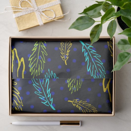 Night Sky Herbst Leaves Set 1 Seidenpapier (Geschenk)