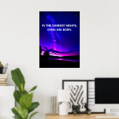 Night Sky Inspiration Zitat Poster (Heimbüro)