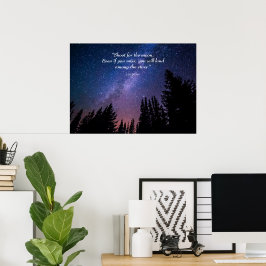 Night Sky Inspiration Zitat Poster