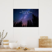 Night Sky Inspiration Zitat Poster (Küche)
