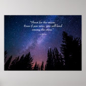 Night Sky Inspiration Zitat Poster (Vorne)