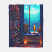 Night Sky Library Fleecedecke (Vorderseite)