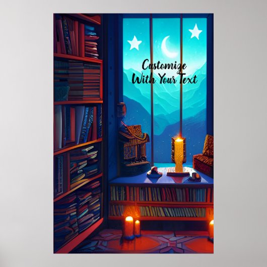 Night Sky Library Poster (Vorne)