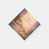 Night Sky Little Firefighter Baby Shower Serviette (Ecke)