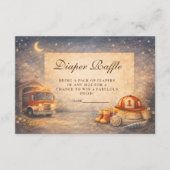 Night Sky Little Firefighter Diapper Raffle Begleitkarte (Vorderseite)