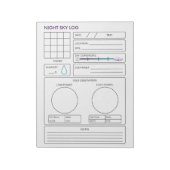 Night Sky Log Notizblock (Rotiert)