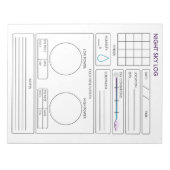 Night Sky Log Notizblock (Vorderseite)