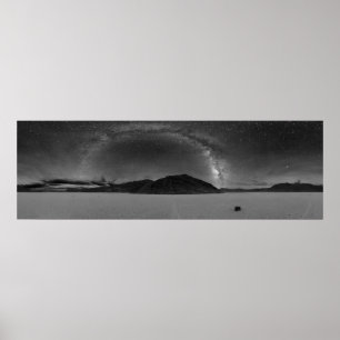 Night Sky Milky Way Panorama von Racetrack Playa Poster