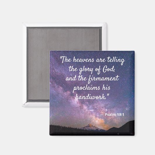 Night Sky Milky Way Psalm 19:1 Magnet (Vorderseite/Rückseite)