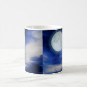 Night Sky mit Mond und Wolken Kaffeetasse (Mittel)