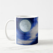 Night Sky mit Mond und Wolken Kaffeetasse (Links)