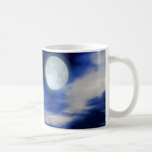 Night Sky mit Mond und Wolken Kaffeetasse