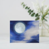 Night Sky mit Mond und Wolken Postkarte (Stehend Vorderseite)
