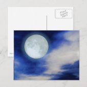 Night Sky mit Mond und Wolken Postkarte (Vorne/Hinten)