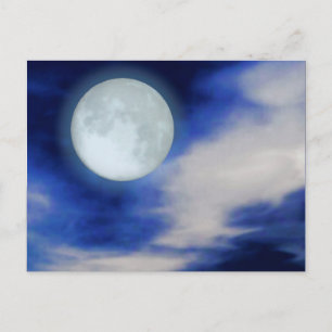 Night Sky mit Mond und Wolken Postkarte