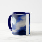 Night Sky mit Mond und Wolken Tasse (Vorderseite Links)