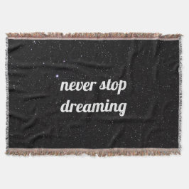 Night Sky mit Stars Quote Sherpa Blanket Decke