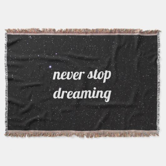 Night Sky mit Stars Quote Sherpa Blanket Decke (Vorderseite)