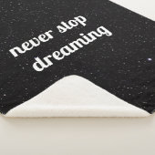 Night Sky mit Stars Quote Sherpa Blanket Sherpadecke (3/4)