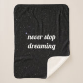 Night Sky mit Stars Quote Sherpa Blanket Sherpadecke (Vorderseite)