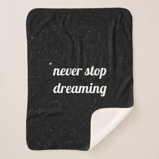 Night Sky mit Stars Quote Sherpa Blanket Sherpadecke (Vorderseite)