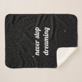 Night Sky mit Stars Quote Sherpa Blanket Sherpadecke (Vorderseite (Horizontal))