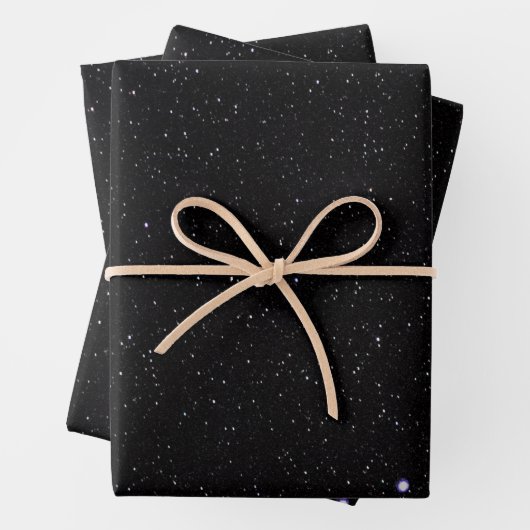 Night Sky mit Sternen Geschenkpapier Set (Beispiel)