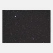Night Sky mit Sternen Geschenkpapier Set (Vorderseite)