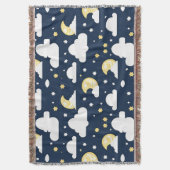Night Sky mit Sternen, Mond und Wolken Decke (Vorderseite Vertikal)