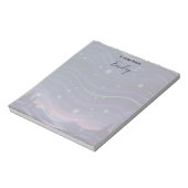 Night Sky mit Sternen und Bergen Personalisiert Notizblock (Rotiert)