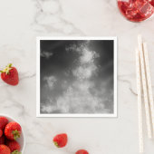 Night Sky Monochrome Gray Napkin Serviette (Beispiel)