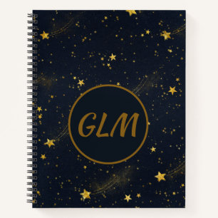 Night Sky Monogram Sketch Notizblock